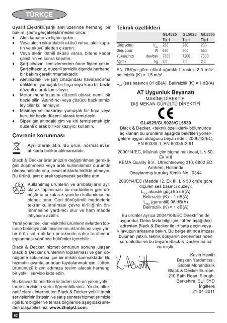 BlackandDecker Coupe-Bordure- Gl5028 - Type 1 - Instruction Manual (Europ&eacute;en Oriental)