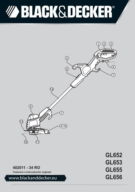 BlackandDecker Coupe-Bordure- Gl655 - Type 2 - 3 - Instruction Manual (Roumanie)