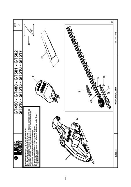 BlackandDecker Taille Haies- Gt516 - Type 2 - Instruction Manual (Turque)