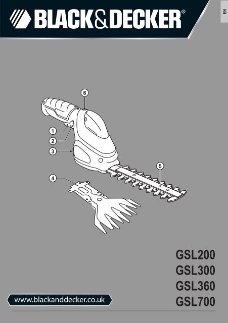 BlackandDecker Debroussaileuse Gsl700 Type H1 Instruction Manual Anglaise
