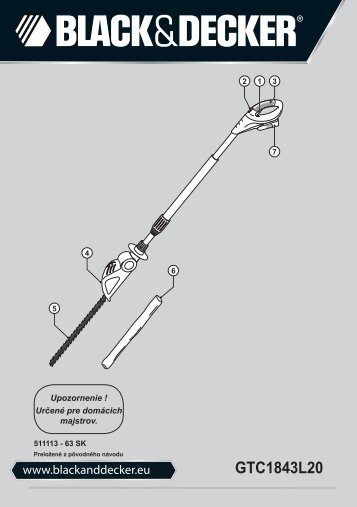 BlackandDecker Taille Haies Sans Fil- Gtc1843l - Type H1 - H2 - Instruction Manual (Slovaque)