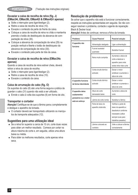 BlackandDecker Tondeuse Rotative- Emax34 - Type 2 - Instruction Manual (Europ&eacute;en)