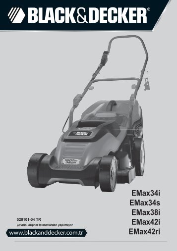 BlackandDecker Tondeuse Rotative- Emax38 - Type 1 - Instruction Manual (Turque)