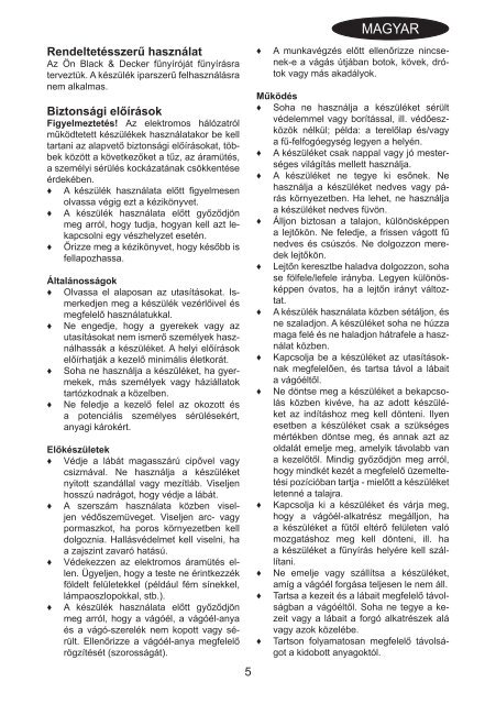 BlackandDecker Tondeuse Rotative- Gr3800 - Type 1 - 2 - Instruction Manual (la Hongrie)