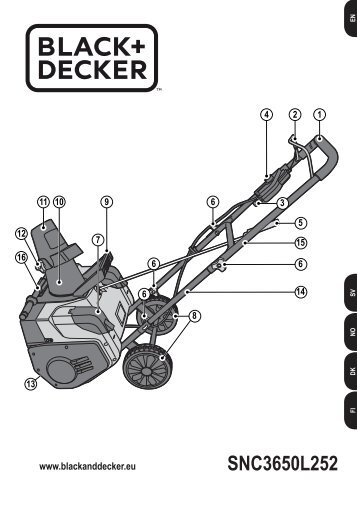 BlackandDecker Snow Thrower- Snc3650l252 - Type 1 - Instruction Manual (EuropÃ©en)