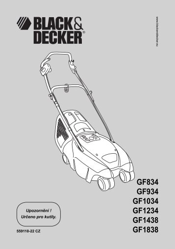 BlackandDecker Tondeuse 4x4- Gf1234 - Type 1 - Instruction Manual (TchÃ¨que)