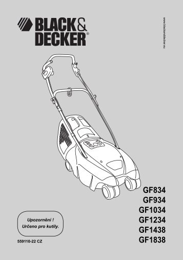 BlackandDecker Tondeuse 4x4- Gf1034 - Type 1 - Instruction Manual (TchÃ¨que)