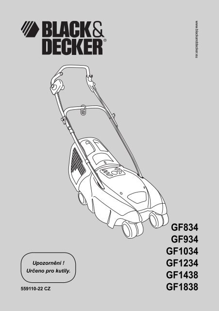 BlackandDecker Tondeuse 4x4- Gf1034 - Type 1 - Instruction Manual (Tch&egrave;que)