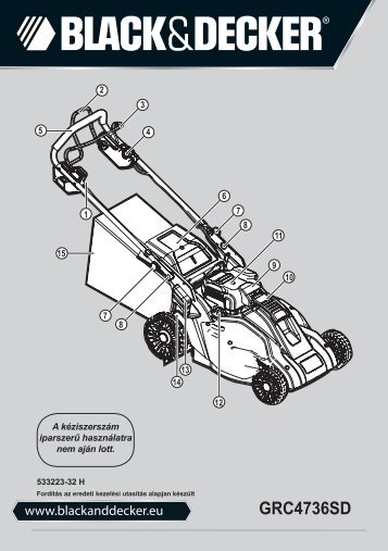 BlackandDecker Tondeuse S/f- Grc4736 - Type H1 - Instruction Manual (la Hongrie)