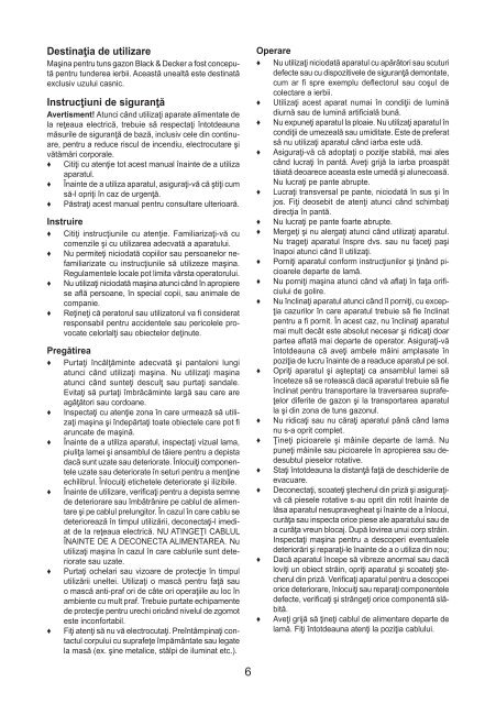 BlackandDecker Tondeuse Rotative- Emax34 - Type 1 - Instruction Manual (Roumanie)