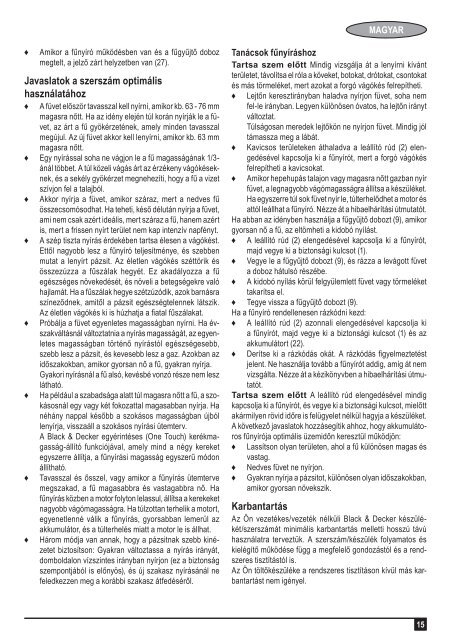 BlackandDecker Tondeuse S/f- Clm3820 - Type 1 - Instruction Manual (la Hongrie)