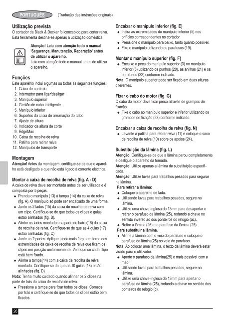 BlackandDecker Tondeuse Rotative- Emax34 - Type 3 - Instruction Manual (Europ&eacute;en)