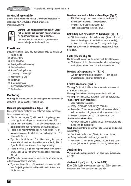 BlackandDecker Tondeuse Rotative- Emax34 - Type 3 - Instruction Manual (Europ&eacute;en)