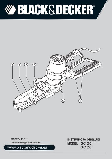 BlackandDecker Coupe-Branche- Gk1050 - Type 2 - Instruction Manual (Pologne)