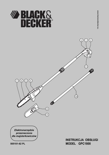 BlackandDecker Elagueur- Gpc1800nm - Type H1 - Instruction Manual (Pologne)