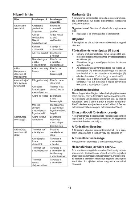 BlackandDecker Tronconneuse- Gk1935 - Type 2 - Instruction Manual (la Hongrie)