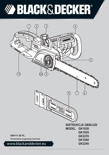 BlackandDecker Tronconneuse- Gk1935 - Type 2 - Instruction Manual (Pologne)