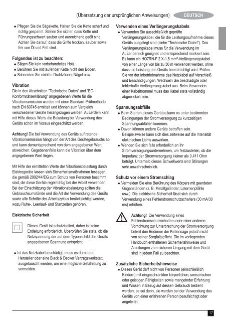 BlackandDecker Tronconneuse- Gk1935 - Type 2 - Instruction Manual (Europ&eacute;en)