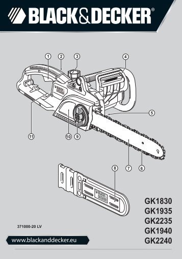 BlackandDecker Tronconneuse- Gk1830 - Type 1 - Instruction Manual (Lettonie)