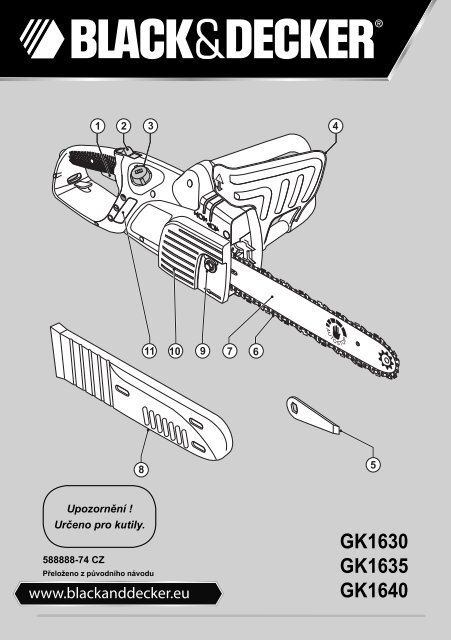 BlackandDecker Tronconneuse- Gk1635 - Type 5 - Instruction Manual  (Tch&amp;egrave;que)