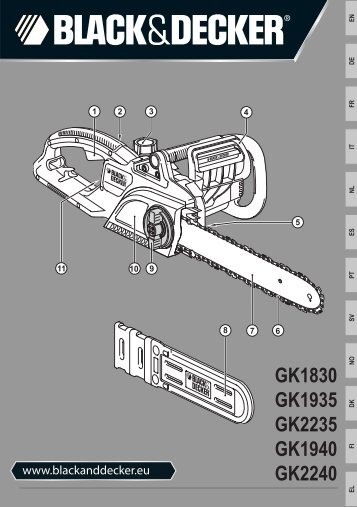 BlackandDecker Tronconneuse- Gk1830 - Type 1 - Instruction Manual (EuropÃ©en)