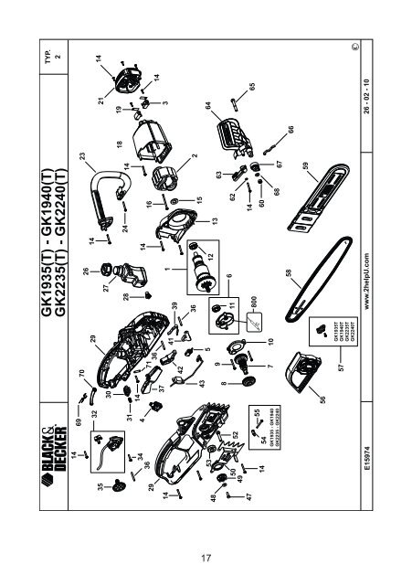 BlackandDecker Tronconneuse- Gk1940 - Type 2 - Instruction Manual (la Hongrie)