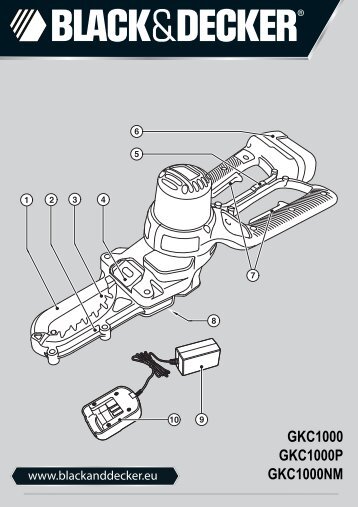 BlackandDecker Coupe-Branche- Gkc1000 - Type H1 - Instruction Manual (EuropÃ©en)