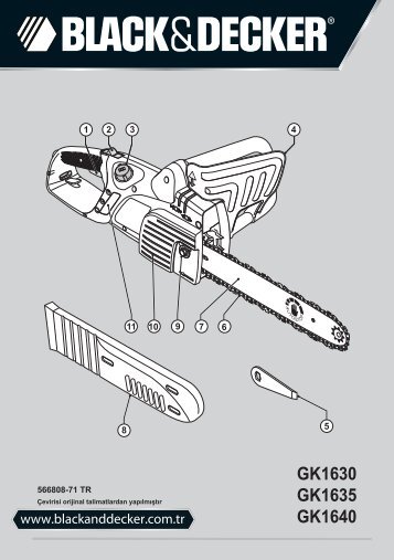 BlackandDecker Tronconneuse- Gk1635 - Type 5 - Instruction Manual (Turque)