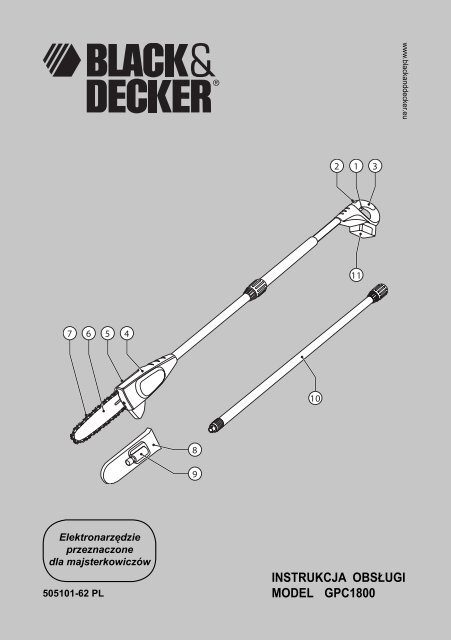 BlackandDecker Elagueur- Gpc1800nm - Type H2 - Instruction Manual (Pologne)