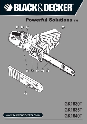 BlackandDecker Tronconneuse- Gk1630t - Type 5 - Instruction Manual (Anglaise)