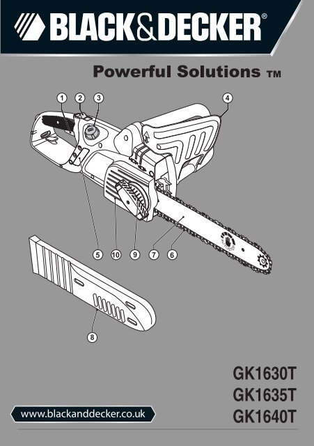 BlackandDecker Tronconneuse- Gk1630t - Type 5 - Instruction Manual (Anglaise)