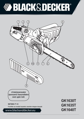 BlackandDecker Tronconneuse- Gk1630t - Type 5 - Instruction Manual (la Hongrie)