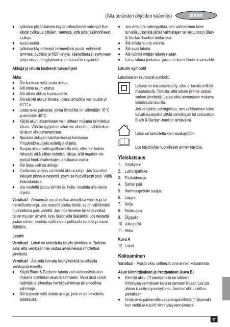 BlackandDecker Elagueur- Gpc1820l - Type H1 - H2 - Instruction Manual (Europ&eacute;en)