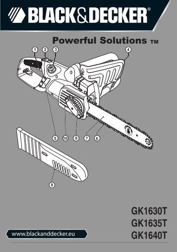BlackandDecker Tronconneuse- Gk1630t - Type 5 - Instruction Manual (EuropÃ©en)