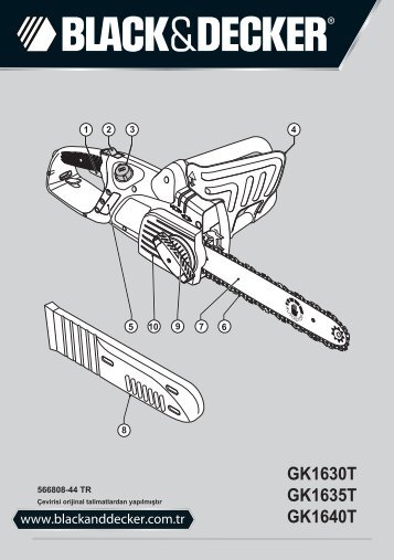 BlackandDecker Tronconneuse- Gk1630t - Type 5 - Instruction Manual (Turque)