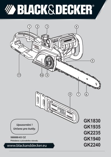 BlackandDecker Tronconneuse- Gk1935 - Type 3 - Instruction Manual (TchÃ¨que)