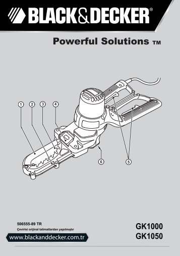 BlackandDecker Coupe-Branche- Gk1000 - Type 2 - Instruction Manual (Turque)