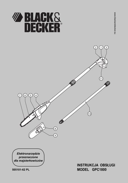 BlackandDecker Elagueur- Gpc1800 - Type H1 - Instruction Manual (Pologne)