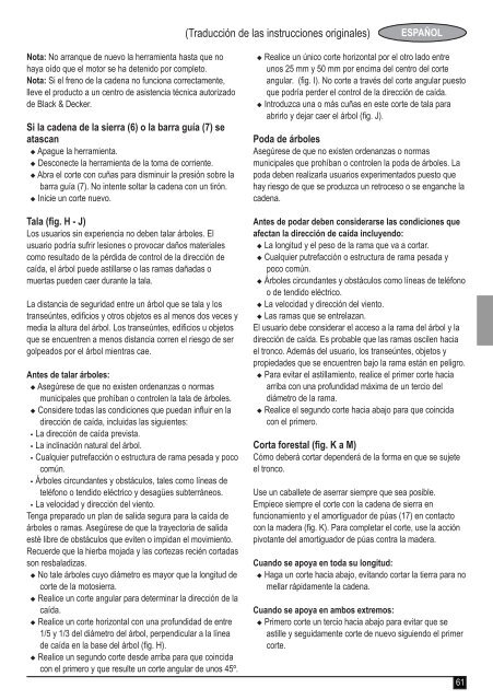 BlackandDecker Tronconneuse- Gk2235 - Type 3 - Instruction Manual (Europ&eacute;en)