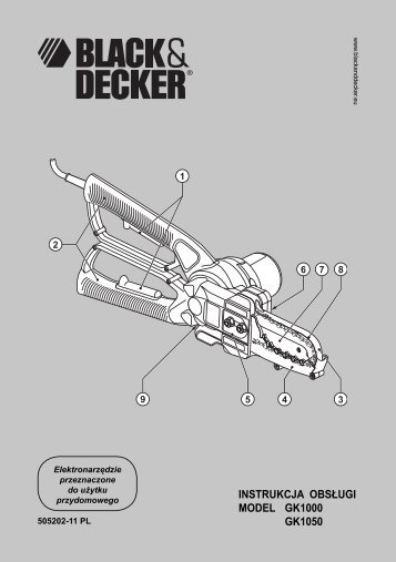 BlackandDecker Coupe-Branche- Gk1000 - Type 1 - Instruction Manual (Pologne)