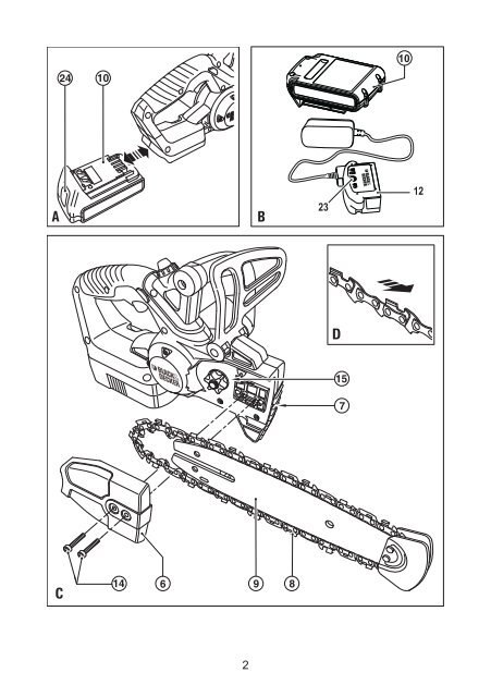 BlackandDecker Tronconneuse- Gkc1820l - Type H1 - H2 - Instruction Manual (la Hongrie)