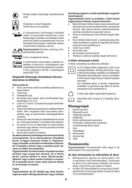 BlackandDecker Tronconneuse- Gkc1820l - Type H1 - H2 - Instruction Manual (la Hongrie)