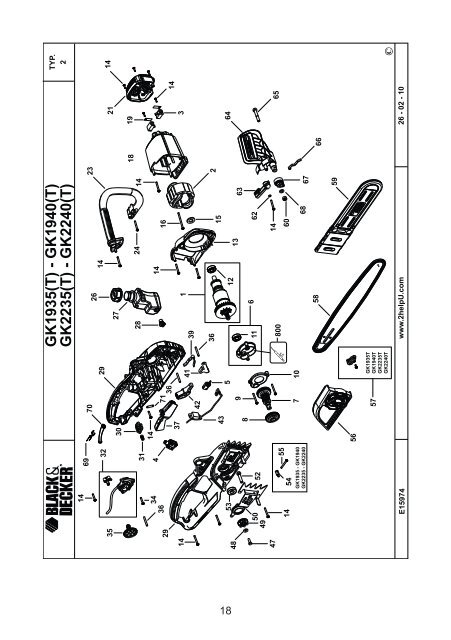 BlackandDecker Tronconneuse- Gk2240 - Type 3 - Instruction Manual (la Hongrie)