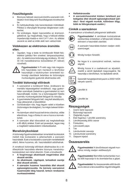 BlackandDecker Tronconneuse- Gk2240 - Type 3 - Instruction Manual (la Hongrie)