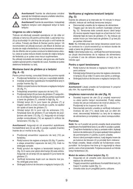 BlackandDecker Tronconneuse- Gk2235 - Type 3 - Instruction Manual (Roumanie)