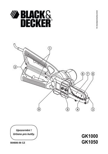 BlackandDecker Coupe-Branche- Gk1000 - Type 1 - Instruction Manual (TchÃ¨que)