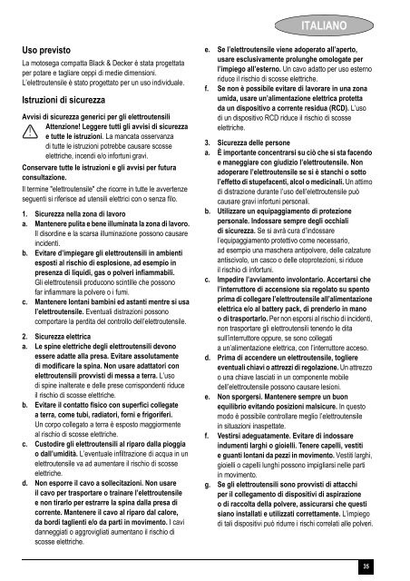 BlackandDecker Tronconneuse- Gkc1817l - Type H1 - Instruction Manual (Europ&eacute;en)