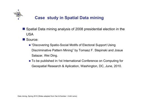 582364 Data mining, 4 cu Lecture 9: