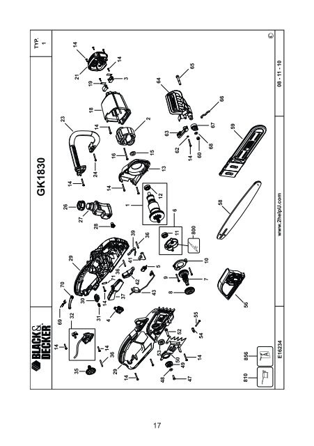 BlackandDecker Tronconneuse- Gk1830 - Type 2 - Instruction Manual (la Hongrie)