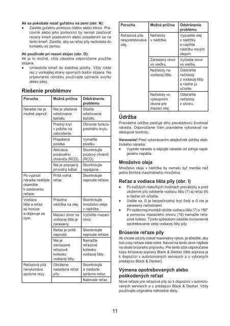 BlackandDecker Tronconneuse- Gk1940 - Type 3 - Instruction Manual (Slovaque)